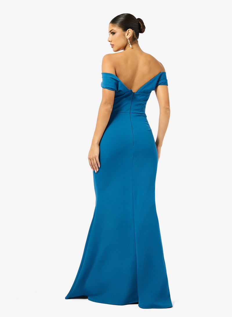 Iyra Off-Shoulder Flared Hem Dress - Image 2